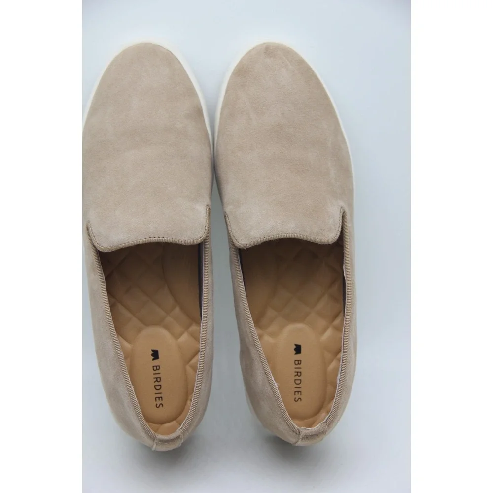 Birdies Womens The Swift Slip On Shoes 6 Tan Suede Comfy Sneaker Loafers Preppy